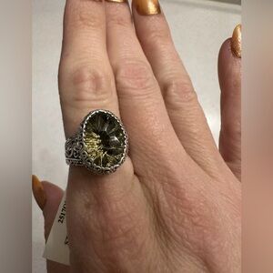 Bring About Peace Ring™ in Olive Quartz Size 6 Sarda Jewelry